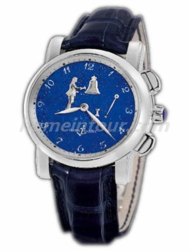 雅典6109-103_E3男表珍贵独特机械腕表系列-蓝色表带/表径42mm
