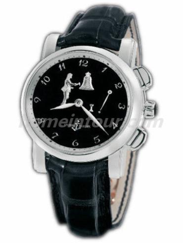 雅典6109-103_E2男表珍贵独特机械腕表系列-黑色表带/表径42mm