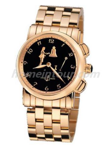 雅典6106-103-8_E2男表珍贵独特机械腕表系列-金色表带/表径42mm