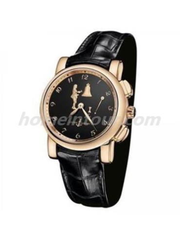 雅典6106-103_E2男表珍贵独特机械腕表系列-黑色表带/表径42mm