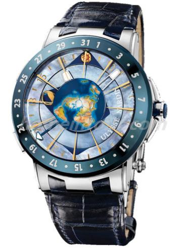 雅典1069-113男表珍贵独特机械腕表系列-黑色表带/表径46mm