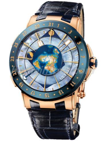 雅典1062-113男表珍贵独特机械腕表系列-黑色表带/表径46mm