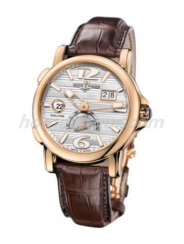 雅典246-55_60男表复杂功能机械腕表系列-棕色表带/表径42mm