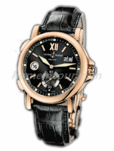 雅典246-55_32男表复杂功能机械腕表系列-黑色表带/表径42mm