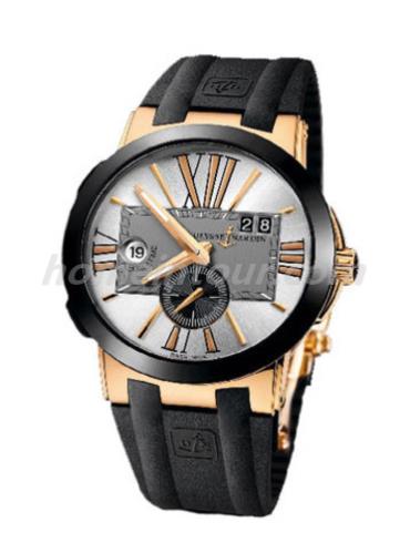 雅典246-00-3_421男表复杂功能机械腕表系列-黑色表带/表径43mm