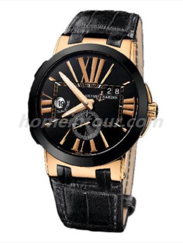 雅典246-00_42男表复杂功能机械腕表系列-黑色表带/表径43mm