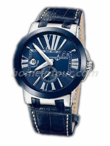 雅典243-00_43男表复杂功能机械腕表系列-蓝色表带/表径43mm