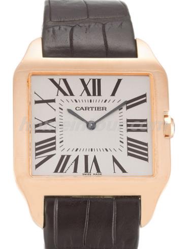 卡地亚W2006851男表山度士Santos系列-棕红色表带/表径44.2X34.7mm