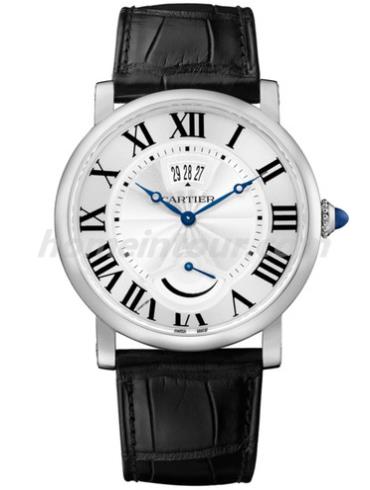 卡地亚W1556369男表Rotonde系列-黑色表带/表径40mm