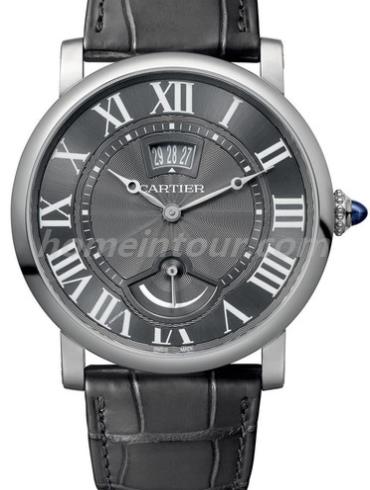 卡地亚W1556253男表Rotonde系列-黑色表带/表径40mm