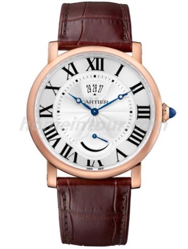 卡地亚W1556252男表Rotonde系列-棕色表带/表径40mm