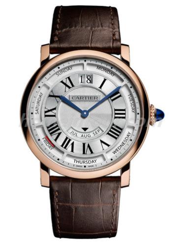 卡地亚WHRO0002男表Rotonde系列-棕色表带/表径40mm