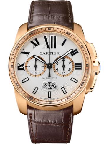 卡地亚W7100044男表卡历博Calibre系列-棕色表带/表径42mm