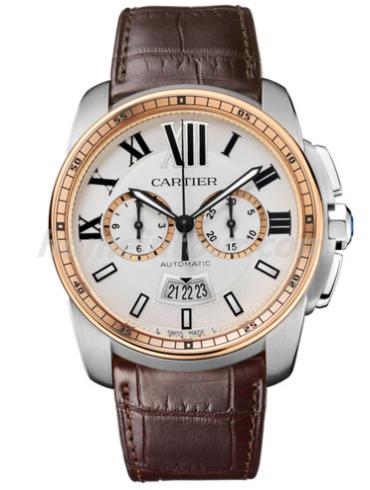 卡地亚W7100043男表卡历博Calibre系列-棕色表带/表径42mm