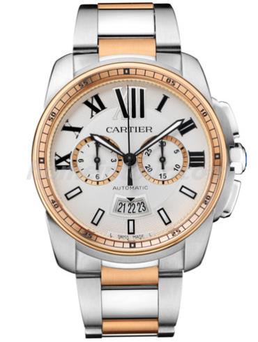 卡地亚W7100042男表卡历博Calibre系列-间金表带/表径&#8211;