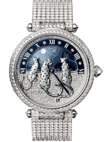 卡地亚HPI00931女表创意宝石腕表系列-银色表带/表径42.7mm