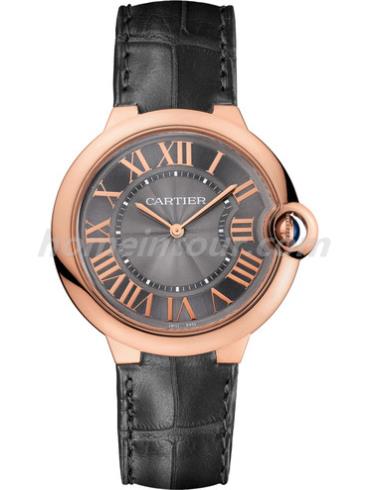 卡地亚W6920089男表蓝气球Ballon Blue系列-黑色表带/表径40mm