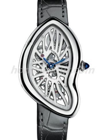 卡地亚W7200001女表Crash系列-黑色表带/表径28.15 x 45.32mm