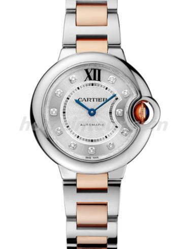 卡地亚WE902061女表蓝气球Ballon Blue系列-间金表带/表径33mm