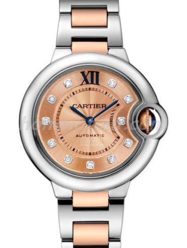 卡地亚W3BB0002女表蓝气球Ballon Blue系列-间金表带/表径33mm