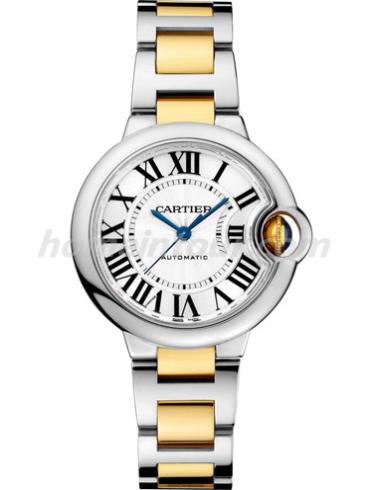 卡地亚W2BB0002女表蓝气球Ballon Blue系列-间金表带/表径33mm