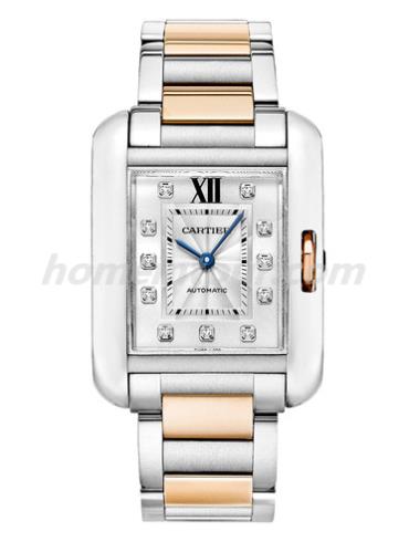 卡地亚WT100025女表坦克Tank系列-间金表带/表径29.8x39.2mm