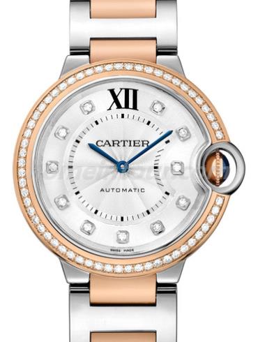 卡地亚WE902078女表蓝气球Ballon Blue系列-间金表带/表径36mm