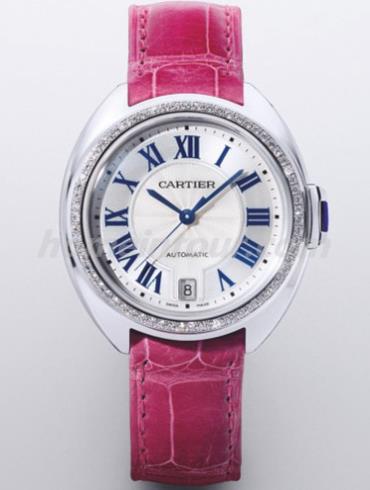 卡地亚CLE_DE_CARTIER4女表Clé de Cartier系列-粉红色表带/表径35mm