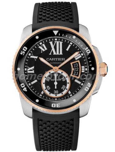 卡地亚W7100055男表卡历博Calibre系列-黑色表带/表径42mm