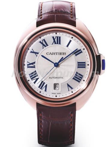 卡地亚CLE_DE_CARTIER2男表Clé de Cartier系列-棕色表带/表径40mm