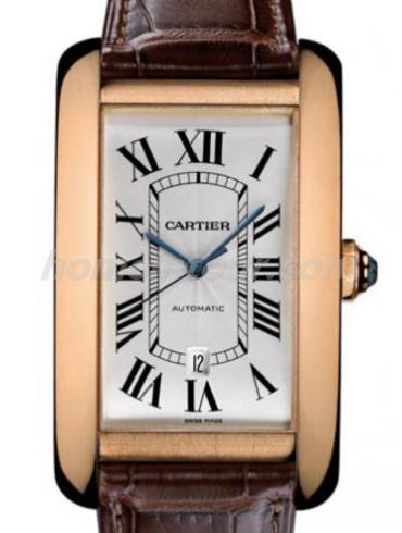 卡地亚W2609856男表坦克Tank系列-棕色表带/表径31X51mm