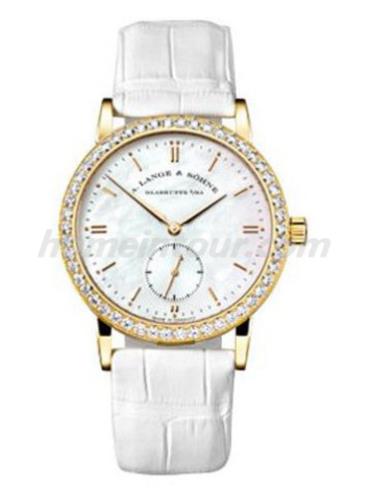 朗格835.029女表SAXONIA系列-白色表带/表径34mm