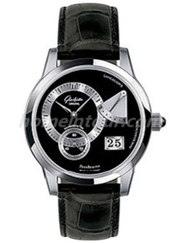 格拉苏蒂原创65-01-03-03-04男表Pano Classic 经典偏心系列-黑色表带/表径39.4mm