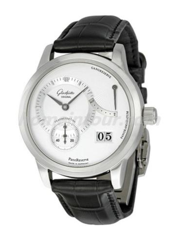 格拉苏蒂原创65-01-02-02-04男表Pano Classic 经典偏心系列-黑色表带/表径39.4mm