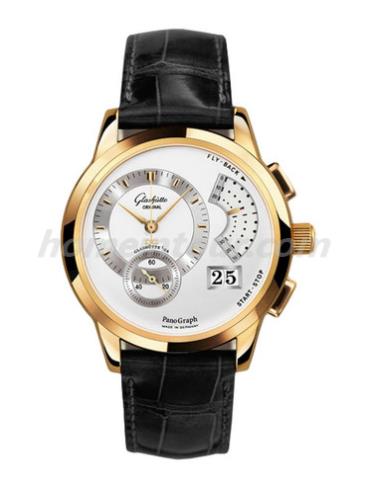 格拉苏蒂原创61-01-01-01-04男表Pano Classic 经典偏心系列-棕色表带/表径39.4mm