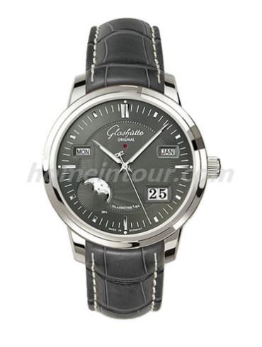 格拉苏蒂原创100-02-04-02-04男表Pano Classic 经典偏心系列-灰色表带/表径40.1mm