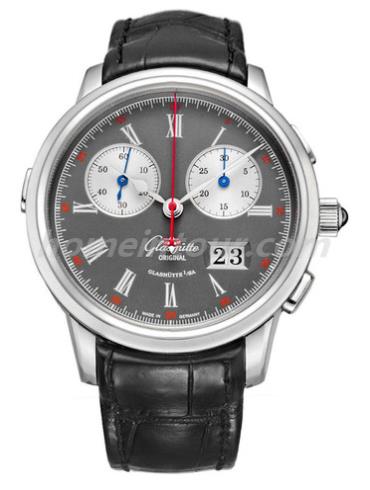 格拉苏蒂原创99-01-03-03-04男表Senator 参议员系列-黑色表带/表径42mm