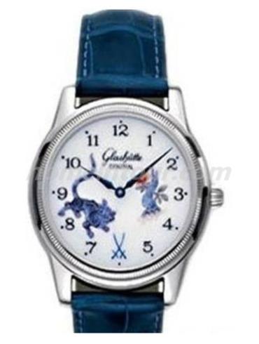 格拉苏蒂原创49-10-96-96-06男表Senator 参议员系列-蓝色表带/表径41.5mm