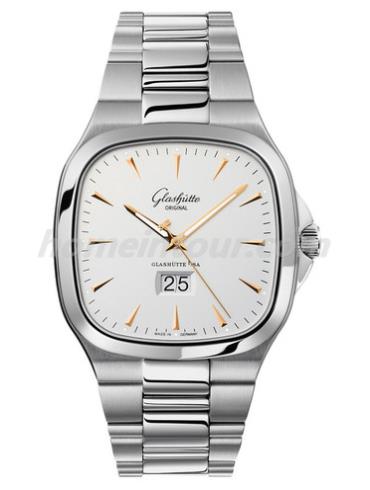 格拉苏蒂原创39-47-11-12-14男表Senator 参议员系列-银色表带/表径40x40mm