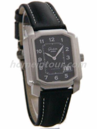 格拉苏蒂原创39-46-27-14-04男表Senator 参议员系列-黑色表带/表径37.5x34.8mm