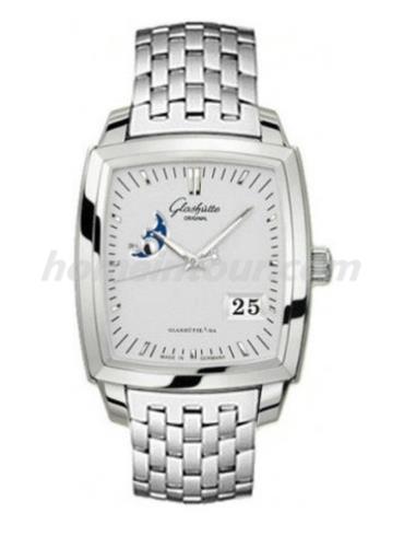 格拉苏蒂原创39-41-53-52-14男表Senator 参议员系列-银色表带/表径36.3x40mm