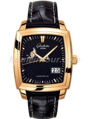 格拉苏蒂原创39-41-52-51-05男表Senator 参议员系列-黑色表带/表径36.3x40mm