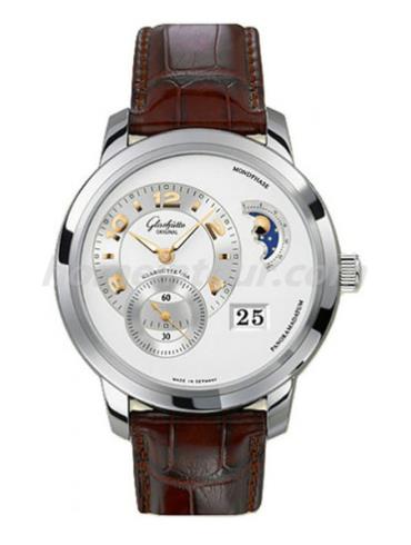 格拉苏蒂原创90-02-31-14-04男表Pano Classic 经典偏心系列-棕色表带/表径42mm