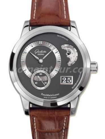 格拉苏蒂原创90-02-14-02-04男表Pano Classic 经典偏心系列-黑色表带/表径39.4mm