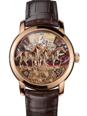 江诗丹顿86073_000R-B020男表Métiers d’Art艺术大师系列-棕色表带/表径40mm