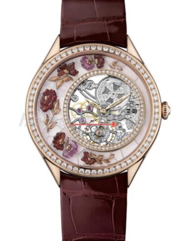 江诗丹顿33580-000R-9904女表Métiers d’Art艺术大师系列-紫红色表带/表径37mm