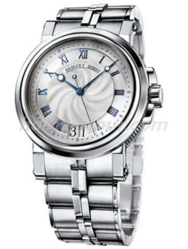 宝玑5817ST_12_SV0男表LA MARINE 航海系列-银色表带/表径39mm