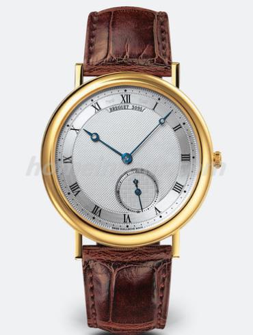 宝玑5140BA_12_9W6男表Classique经典系列-棕色表带/表径40mm