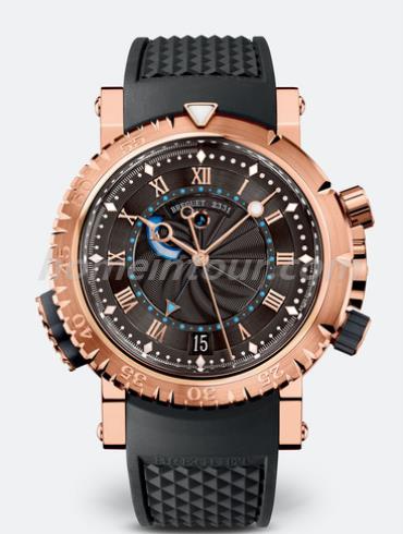 宝玑5847BR_Z2_5ZV男表LA MARINE 航海系列-黑色表带/表径45mm