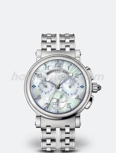 宝玑8827ST_5W_SM0男表LA MARINE 航海系列-银色表带/表径34.6mm